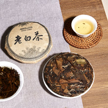 Load image into Gallery viewer, ChaWuWarmSun-ShouMei White Tea Cake,100g/3.52oz,FuDing Shou Mei Bai Cha Chinese Tea
