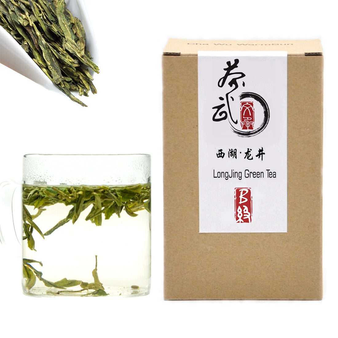 ChaWuWarmSun LongJing Green Tea Loose Leaf, 3.5oz/100g | Dragon Well Tea, Origin Hangzhou | Chinese Whole Leaf