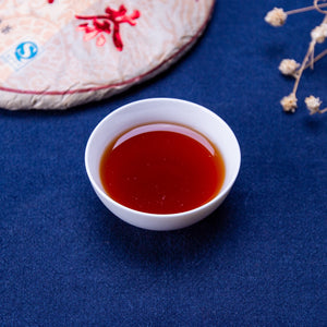 تشا وو-[B] هدية الملكي ناضجة كعكة الشاي Puerh،12.5oz/357g، يوننان الصينية شو Pu'er الشاي، المحرز في 2015