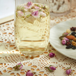 تشا وو[A] الوردي براعم الورد (3oz)، فضفاضة زهرة ورقة الشاي، عطرة الطبيعية الشاي العشبية، الشاي بعد الظهر