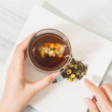 画像をギャラリービューアに読み込む, Cha Wu-Chrysanthemum & Puerh чайные пакетики, 16 чайных пакетиков, 8 графов/боксов (упаковка 2), натуральные чайные пакетики из хризантемы с королевским листом чая Puerh.
