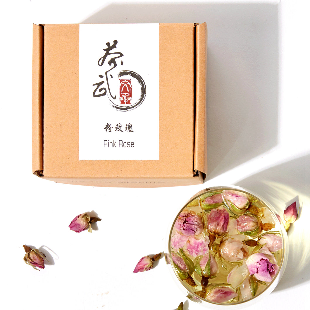 Ча Ву-[A] Розовые розовые розовые бутоны (3 унции), Лепесток лепестка свободного листа чая, Природный ароматизированный травяной чай, Дневной чай