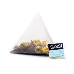 Cha Wu хризантемы и чайные пакетики Puerh, 16 чайных пакетиков, 8 граф / коробка (упаковка 2), натуральные чайные пакетики хризантемы с королевским листом чая Puerh вяленого листа
