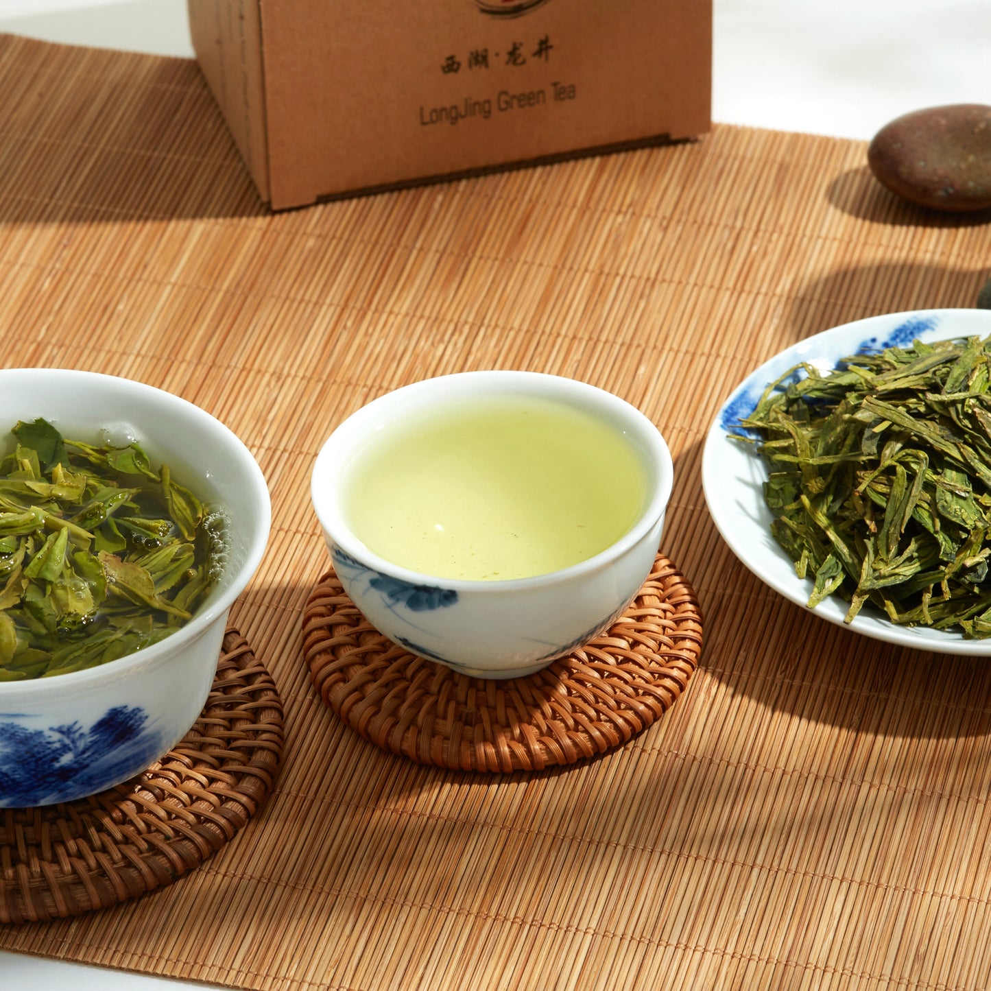 ChaWuWarmSun LongJing Green Tea Loose Leaf, 3.5oz/100g | Dragon Well Tea, Origin Hangzhou | Chinese Whole Leaf