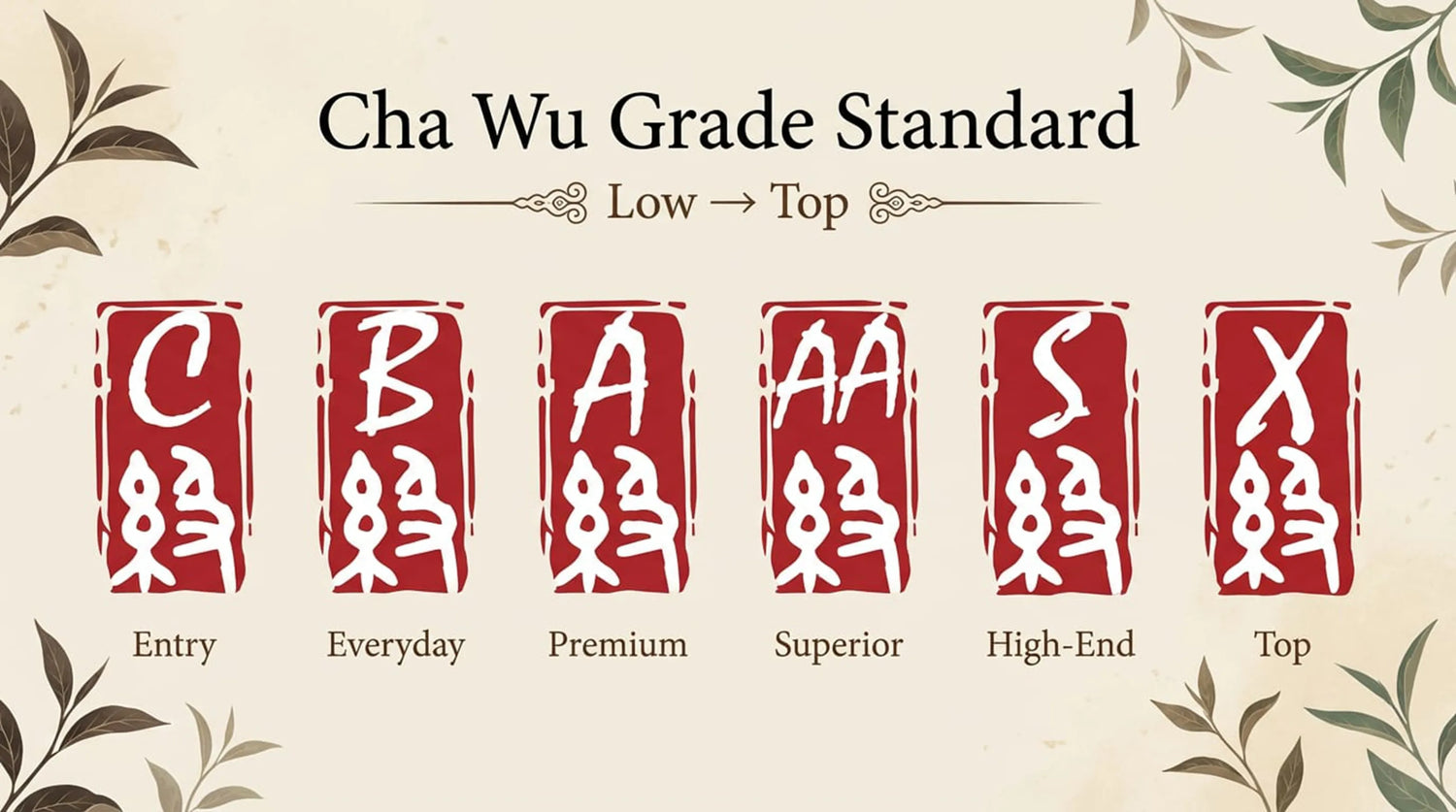 ChaWuWarmSun Grading System - Tea Grade Diagram