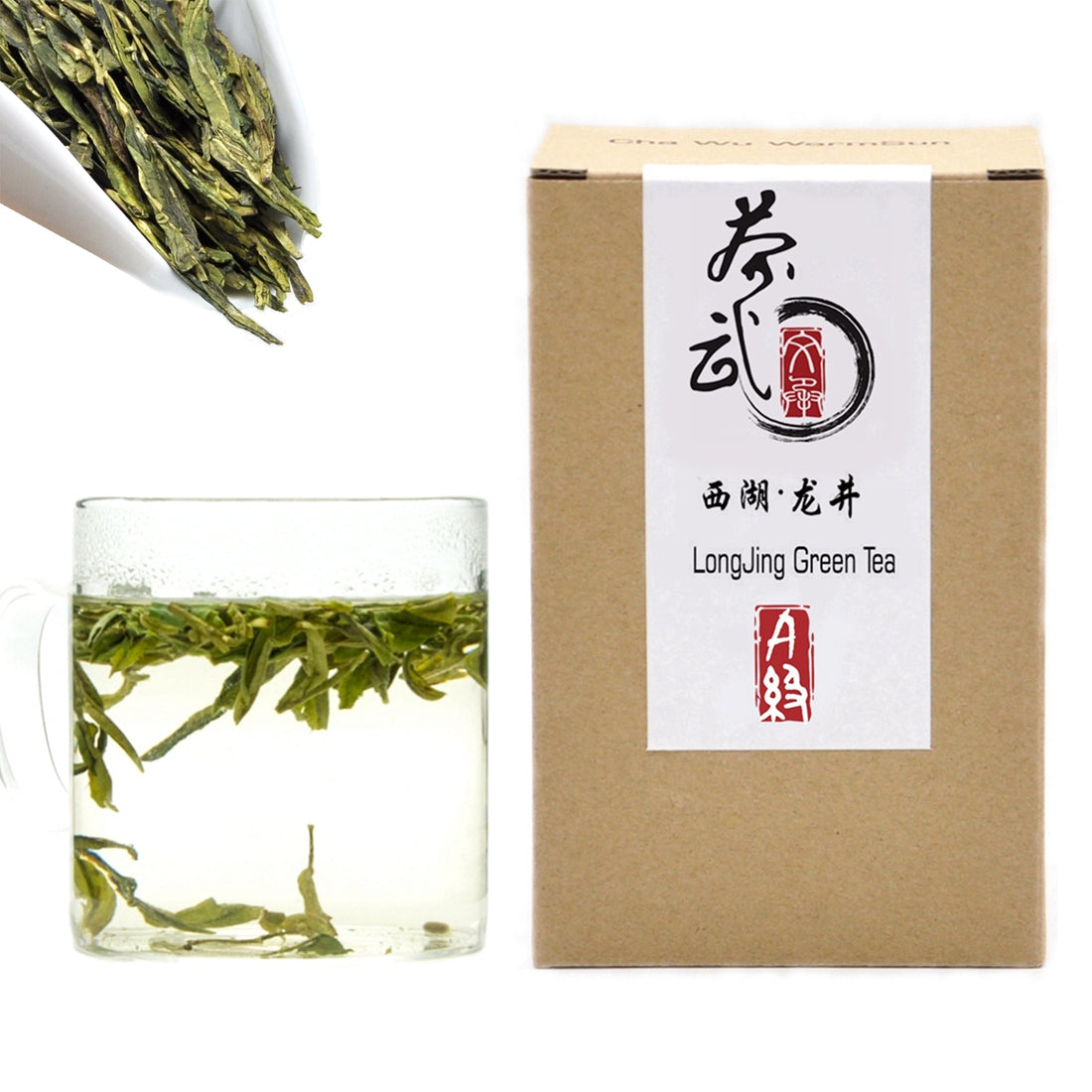 ChaWuWarmSun LongJing Green Tea Loose Leaf, 3.5oz/100g | Dragon Well Tea, Origin Hangzhou | Chinese Whole Leaf