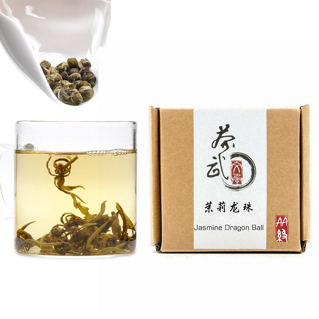 Cha Wu-Jasmine Pearls Tea Dragon Ball,Loose Leaf Green Tea of Chinese