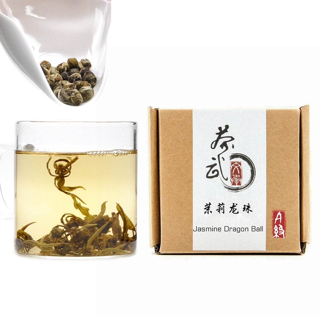Cha Wu-Jasmine Pearls Tea Dragon Ball,Loose Leaf Green Tea of Chinese