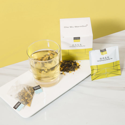 Cha Wu-Osmanthus & Oolong Tea Bags,16 Tea bags,8 Count/Box(Pack of 2),Natural Osmanthus with Light Roasting TieGuanYin Oolong Tea Loose Leaf