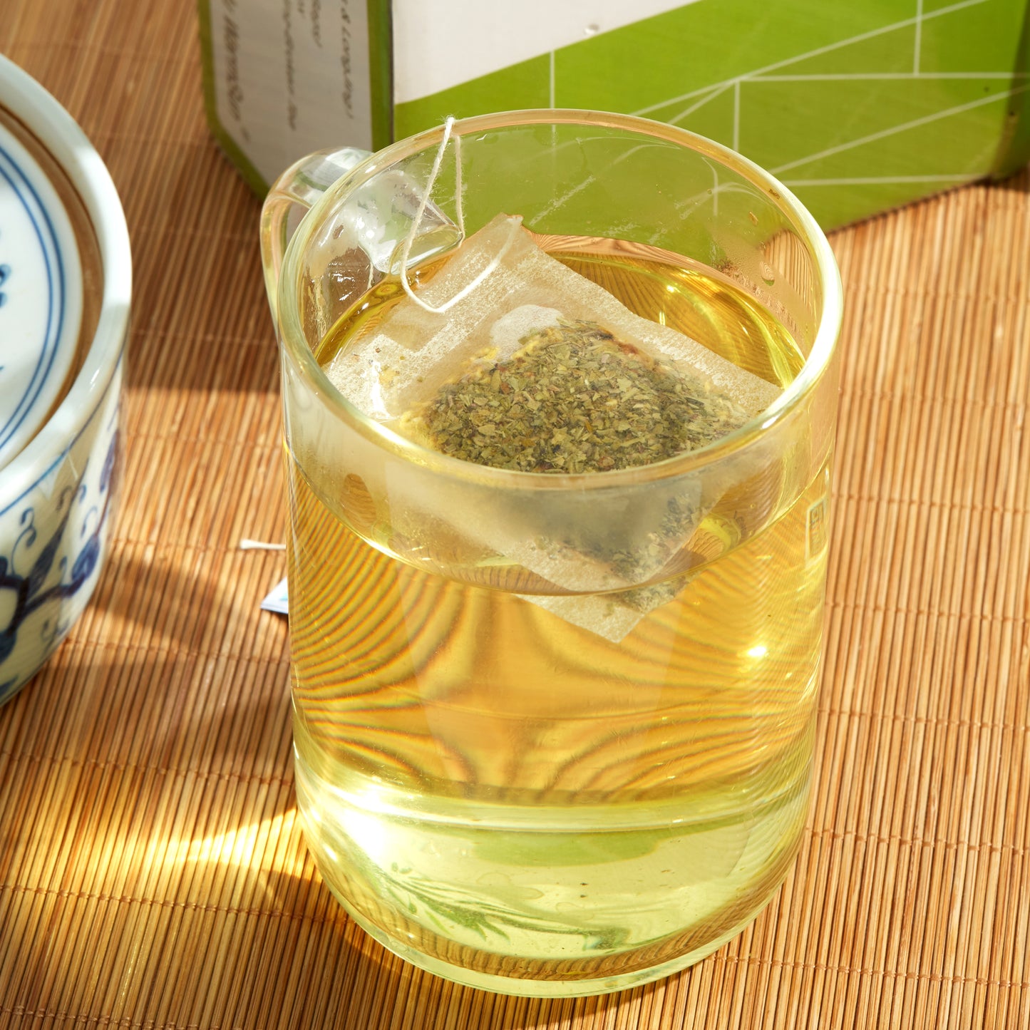 Cha Wu-Osmanthus & LongJing Green Tea Bags,50 Tea Bags,Natural Flower and Broken Tea