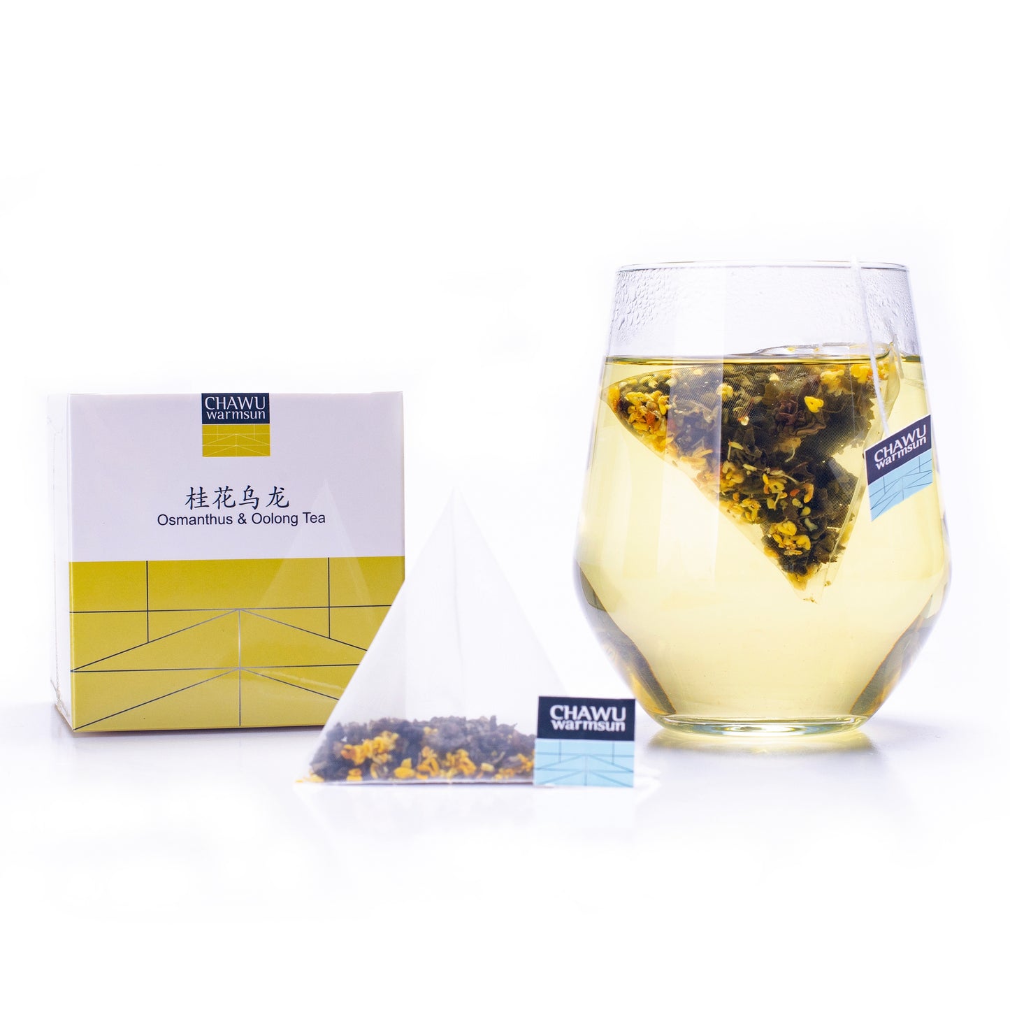 Cha Wu-Osmanthus & Oolong Tea Bags,16 Tea bags,8 Count/Box(Pack of 2),Natural Osmanthus with Light Roasting TieGuanYin Oolong Tea Loose Leaf